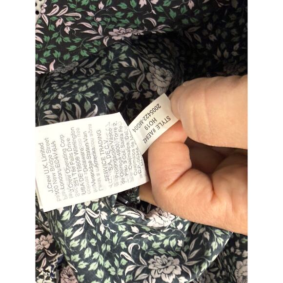 J.Crew Made With Liberty Fabric Blouse Small Floral Ruffle Long Sleeve - Picture 5 of 6